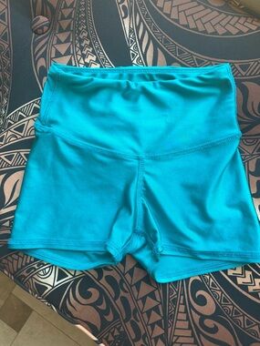 Kids Dance Shorts - Bright Teal Performance Style